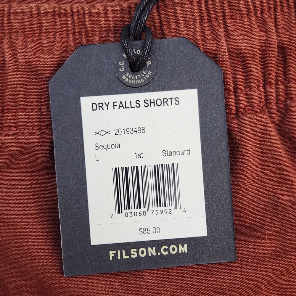 Filson Men's Rust Drawstring Utility Shorts - Picture 3 of 9